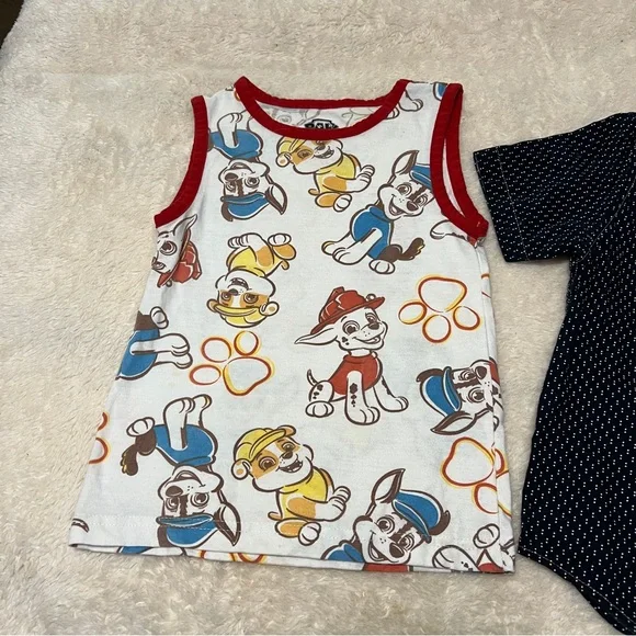 4T Kids Paw Patrol Print Tank Top and Polka Dot Shirt Set - Picture 2 of 6